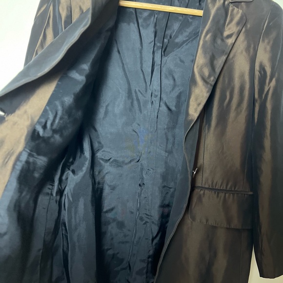 Tahari Womens Blazer 2 Coat Metallic Brown Career Button Luxe Neutral Old money - Picture 11 of 16